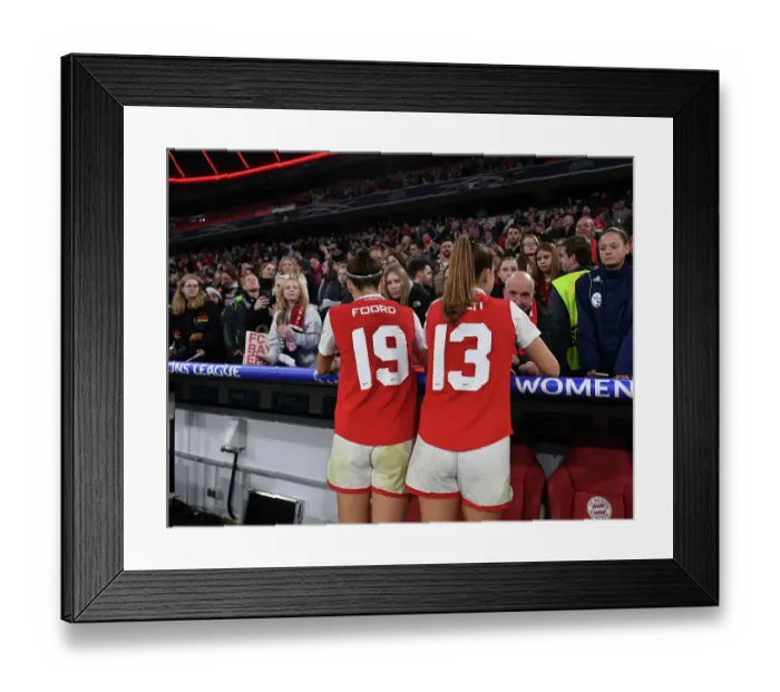 Framed Print : Arsenal Women Battle Bayern Munchen in UEFA Champions League Quarterfinals: Caitlin Foord and Lia Walti in Action Framed Print : Arsenal Women Battle Bayern Munchen in UEFA Champions League Quarterfinals: Caitlin Foord and Lia Walti in Action