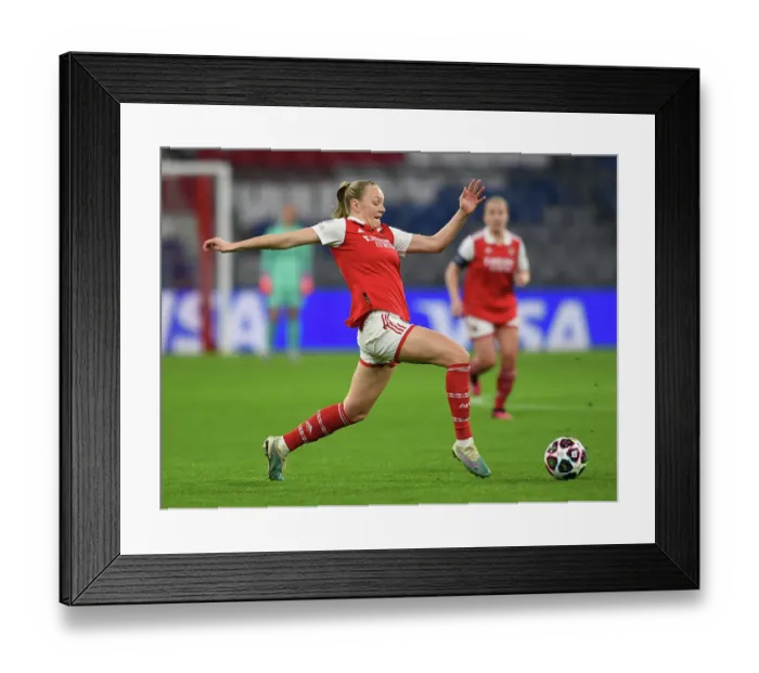 Framed Print : Arsenal vs. Bayern Munich: A Quarter-Final Battle in the UEFA Women's Champions League, Munich 2023
