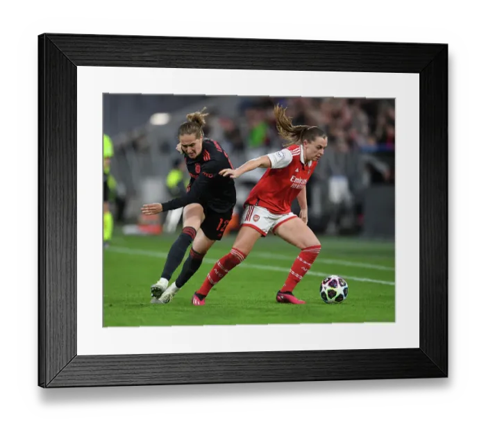 Framed Print : Arsenal vs. Bayern Munchen: UEFA Women's Champions League Quarter-Final 1st Leg Framed Print : Arsenal vs. Bayern Munchen: UEFA Women's Champions League Quarter-Final 1st Leg