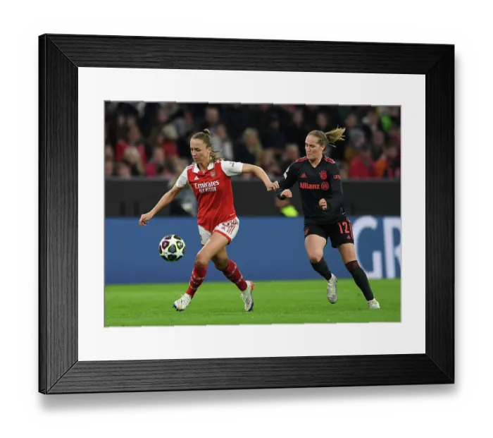 Framed Print : Arsenal vs. Bayern Munich: UEFA Women's Champions League Quarterfinals Showdown