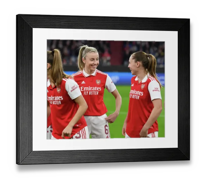 Framed Print : Arsenal vs. FC Bayern Munich: UEFA Women's Champions League Quarter-Final 1st Leg