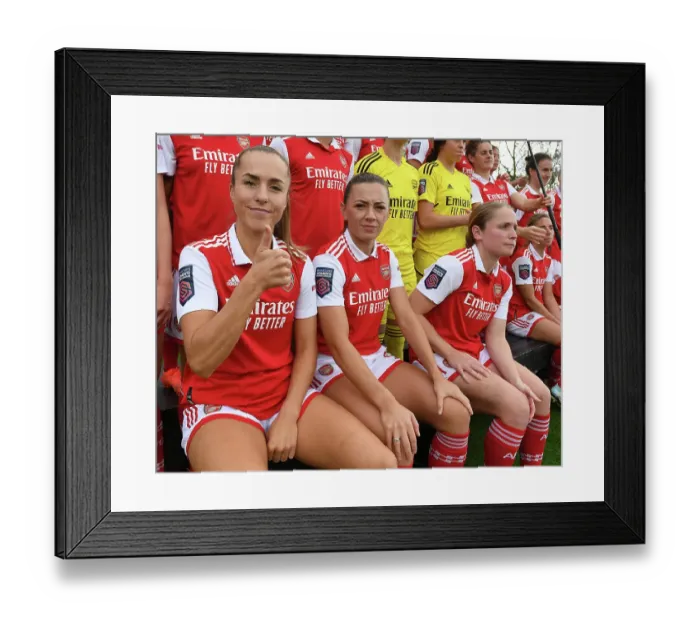 Framed Print : Arsenal Women's Squad 2022-23: A Force to Reckon With