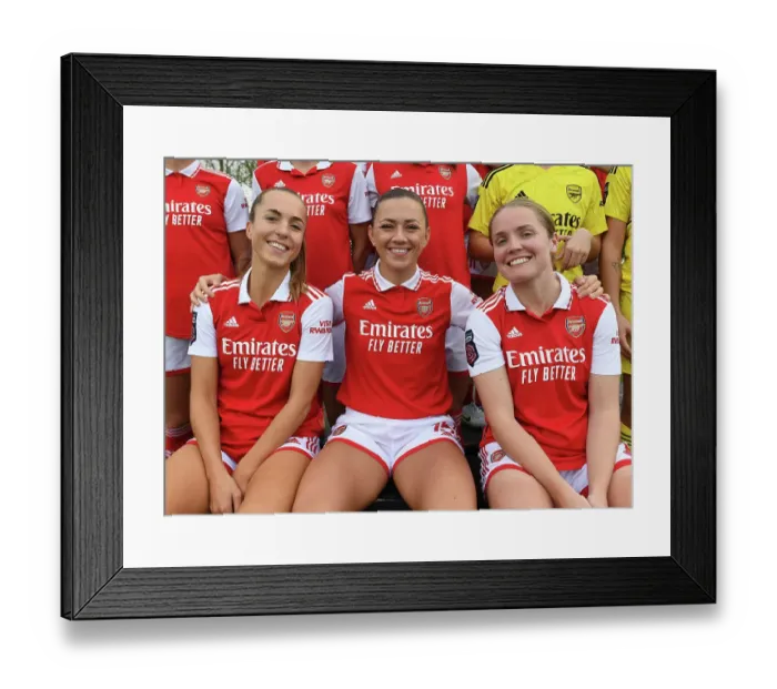 Framed Print : Arsenal Women's Squad 2022-23: Lia Walti, Katie McCabe, and Kim Little
