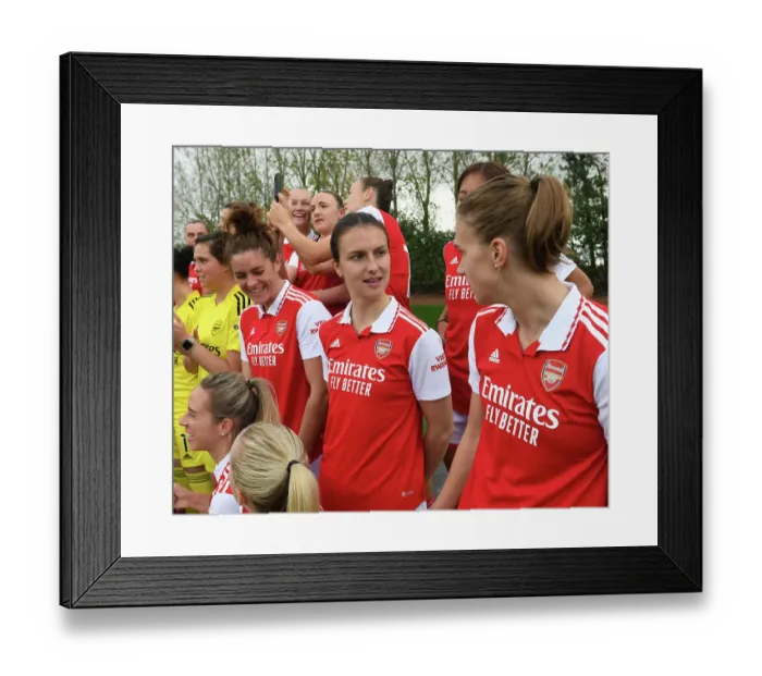 Framed Print : Arsenal Women's Team 2022 / 23: Lotte Wubben-Moy and Vivianne Miedema Lead the Squad