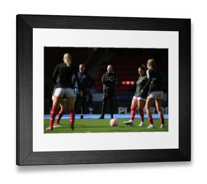 Framed Print : Arsenal Women's Team: Jonas Eidevall Prepares for Tottenham Hotspur Clash in FA Women's Super League