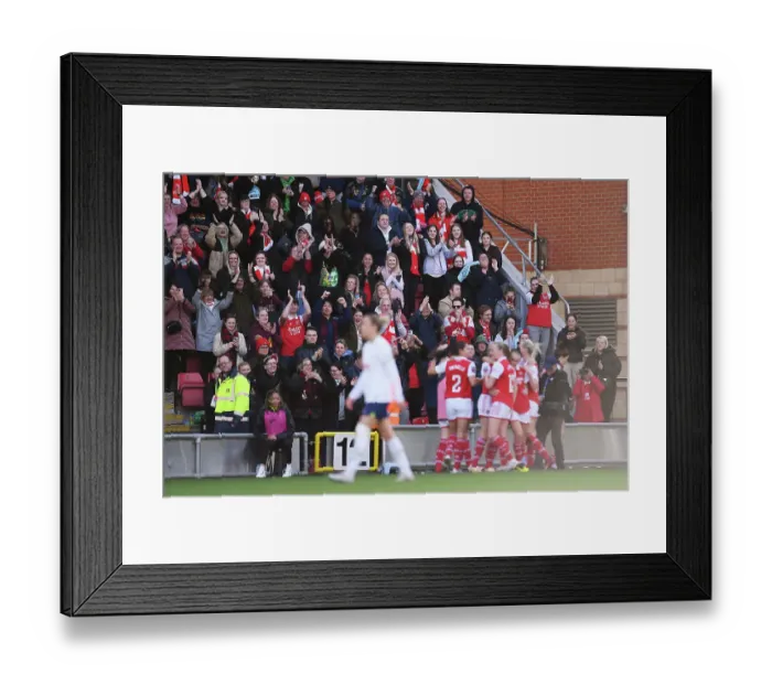 Framed Print : Arsenal Women's Dominance: Caitlin Foord Celebrates Fourth Goal Against Tottenham Hotspur in FA WSL Clash Framed Print : Arsenal Women's Dominance: Caitlin Foord Celebrates Fourth Goal Against Tottenham Hotspur in FA WSL Clash