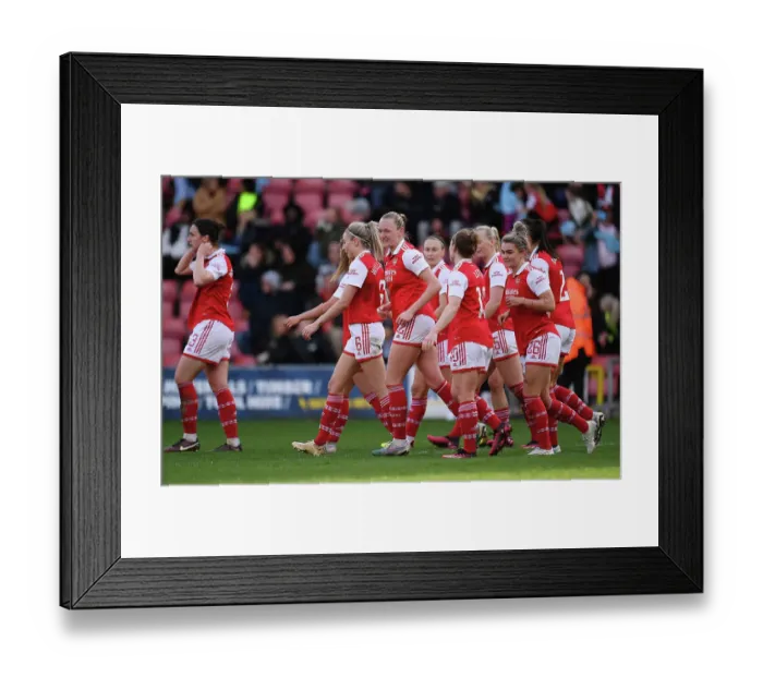 Framed Print : Arsenal Women's Historic Domination: Frida Maanum Scores Record-Breaking Fifth Goal vs. Tottenham Hotspur in FA WSL
