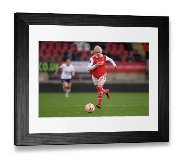 Framed Print : Arsenal's Kathrine Kuhl Faces Off Against Tottenham Hotspur in FA Women's Super League Clash