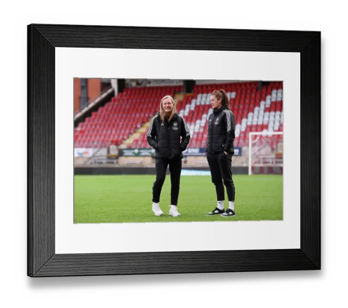 Framed Print : Arsenal Players Checking the Pitch Before Tottenham Women vs Arsenal Women FA WSL Match, London 2023 Framed Print : Arsenal Players Checking the Pitch Before Tottenham Women vs Arsenal Women FA WSL Match, London 2023