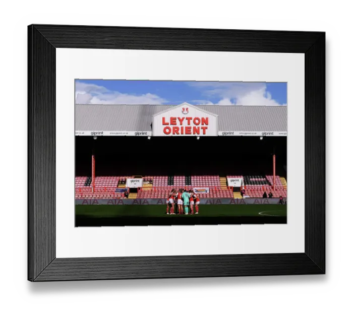 Framed Print : Arsenal Women's Team Huddles Before Match Against Tottenham Hotspur in FA WSL