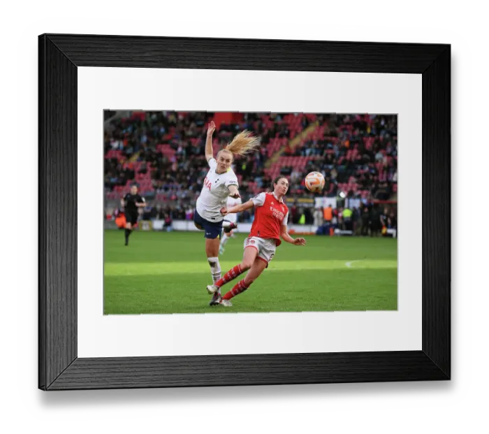 Framed Print : Jodie Taylor vs Molly Bartrip: Battle for Possession in Tottenham Hotspur vs Arsenal Women's Super League Clash Framed Print : Jodie Taylor vs Molly Bartrip: Battle for Possession in Tottenham Hotspur vs Arsenal Women's Super League Clash