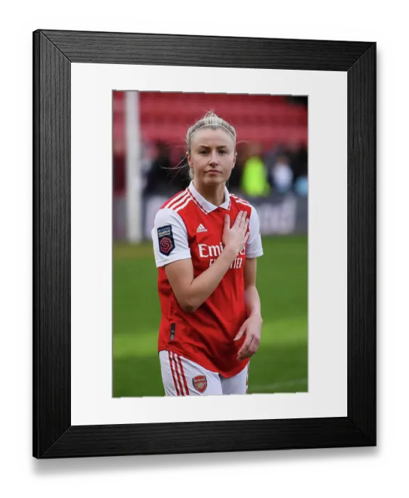Framed Print : Arsenal Women Triumph Over Tottenham Hotspur: Leah Williamson Celebrates with Fans Framed Print : Arsenal Women Triumph Over Tottenham Hotspur: Leah Williamson Celebrates with Fans