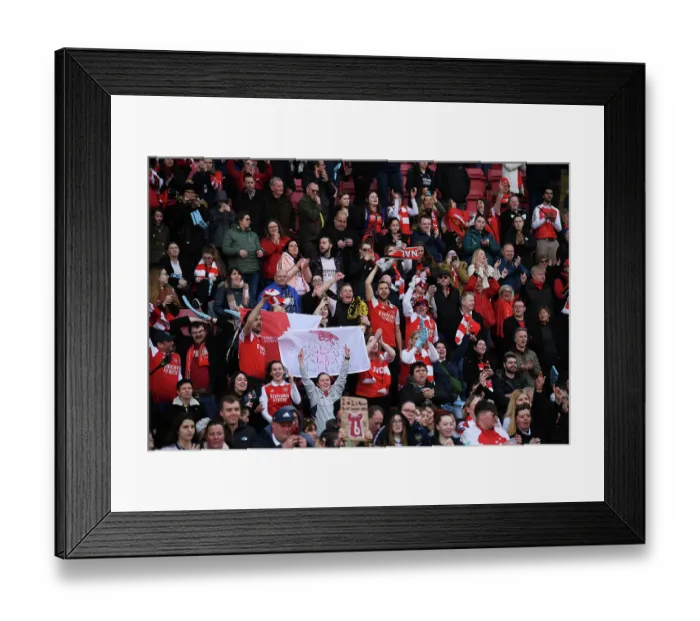 Framed Print : Arsenal Fans Unite: Tottenham Hotspur vs. Arsenal, FA Women's Super League, London, 2023