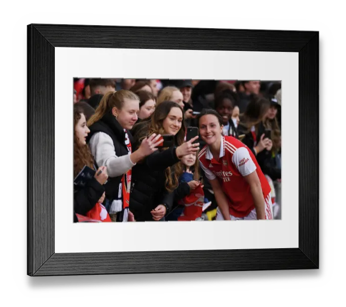 Framed Print : Arsenal Women Celebrate FA WSL Title Triumph: Lotte Wubben-Moy Amidst Ecstatic Fans