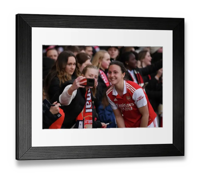 Framed Print : Arsenal Women Celebrate FA WSL Title Triumph: Lotte Wubben-Moy Amidst Ecstatic Fans