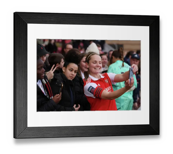 Framed Print : Arsenal Women Celebrate FA WSL Title: Kim Little Amidst Jubilant Fans