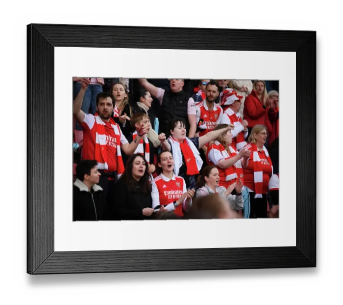 Framed Print : Arsenal FC: Passionate Fans Unite at Tottenham vs. Arsenal, FA Women's Super League, London 2023