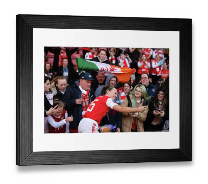 Framed Print : Arsenal Women Celebrate FA WSL Title: Katie McCabe Amidst Jubilant Fans