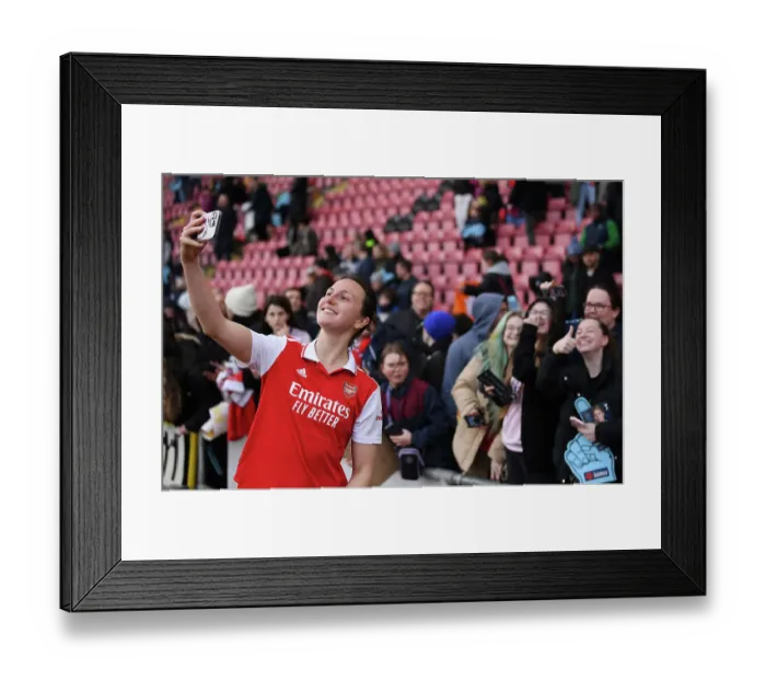 Framed Print : Arsenal's Lotte Wubben-Moy Reacts After FA WSL Match vs Tottenham Hotspur