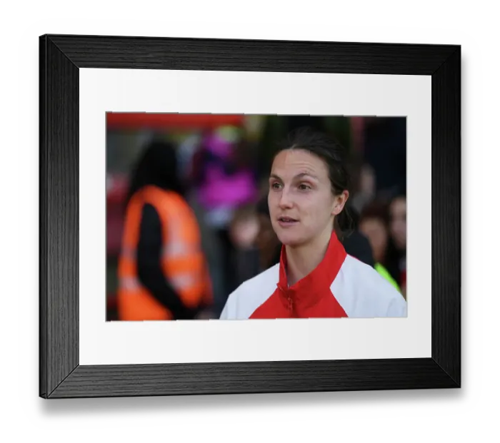 Framed Print : Arsenal's Lotte Wubben-Moy Reacts After Tottenham Hotspur vs Arsenal Women's Super League Clash