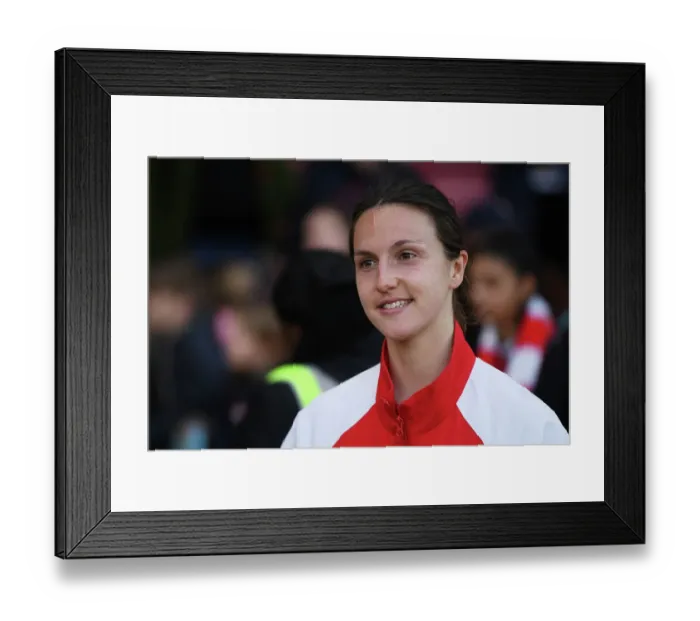 Framed Print : Arsenal's Lotte Wubben-Moy Reacts After FA Women's Super League Match vs. Tottenham Hotspur
