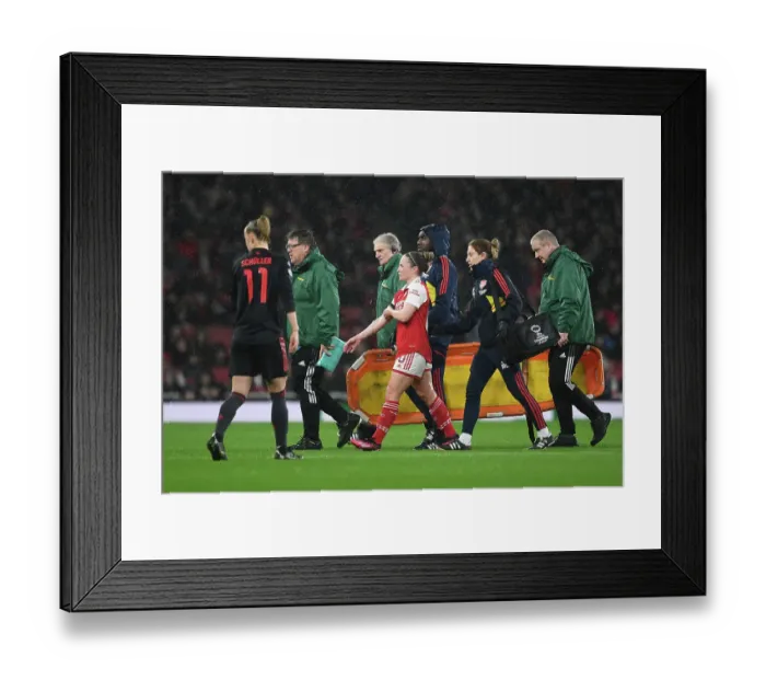 Framed Print : Arsenal v Bayern Munich: Kim Little's Injury Marrs Quarter-Final Showdown in UEFA Women's Champions League Framed Print : Arsenal v Bayern Munich: Kim Little's Injury Marrs Quarter-Final Showdown in UEFA Women's Champions League