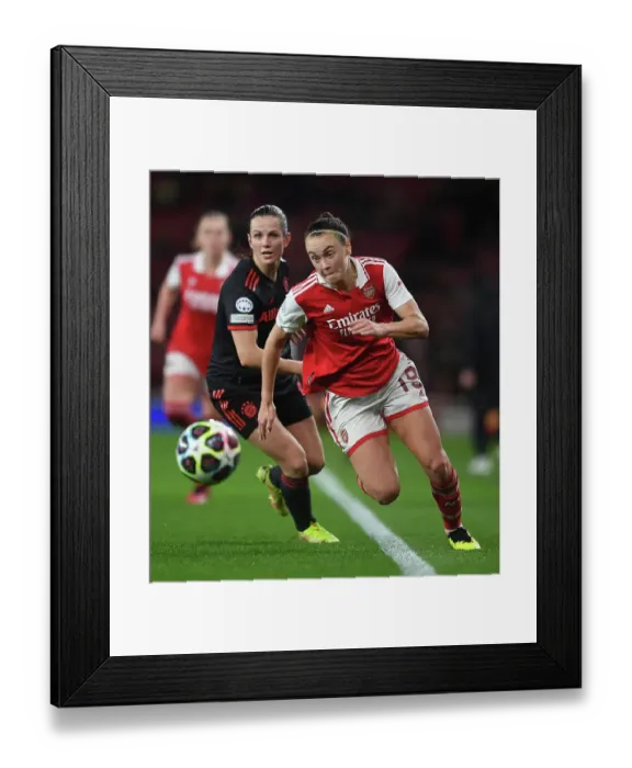 Framed Print : Arsenal vs. Bayern Munich: A Champion's Showdown in the Women's UEFA Champions League Quarter-Finals Framed Print : Arsenal vs. Bayern Munich: A Champion's Showdown in the Women's UEFA Champions League Quarter-Finals