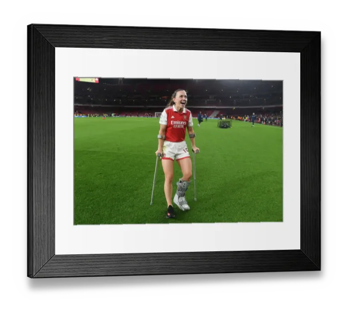Framed Print : Arsenal vs. Bayern Munich: Katie McCabe's Injury Marrs Quarter-Final Victory in UEFA Women's Champions League
