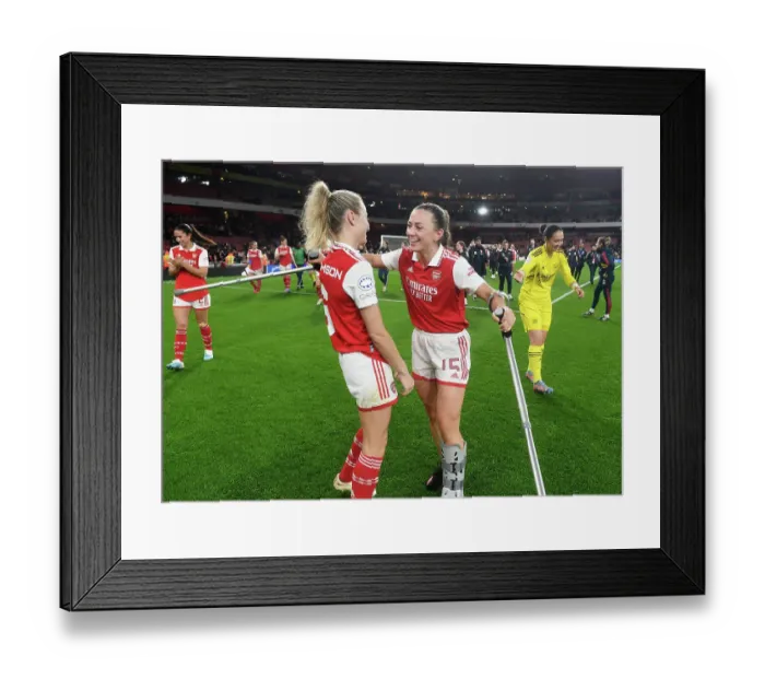 Framed Print : Arsenal Women's Historic UEFA Champions League Victory: Triumph over Bayern Munich Framed Print : Arsenal Women's Historic UEFA Champions League Victory: Triumph over Bayern Munich