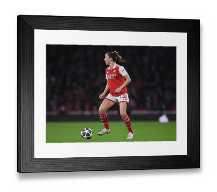 Framed Print : Arsenal Women vs. FC Bayern Munich: UEFA Women's Champions League Quarter-Final Showdown at Emirates Stadium