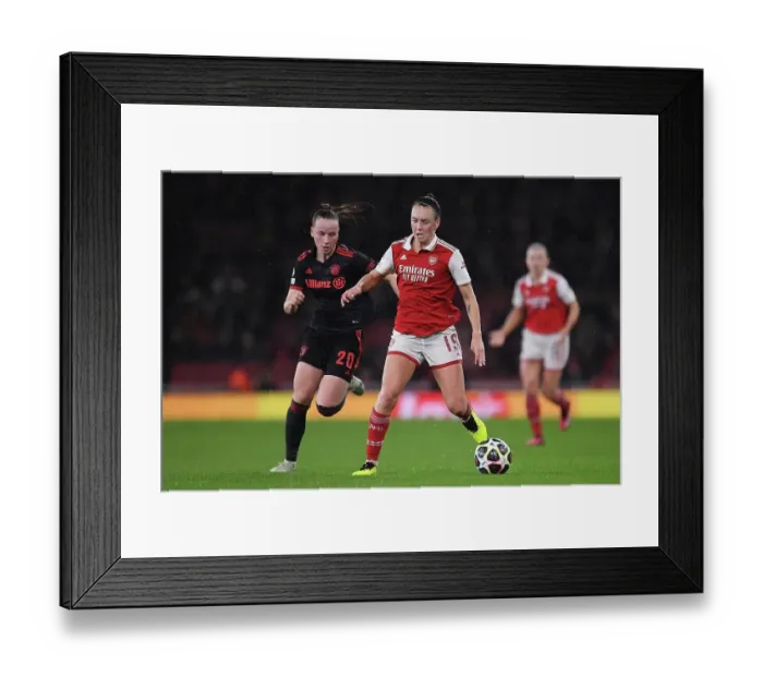 Framed Print : Arsenal vs. Bayern Munich: Women's Champions League Quarterfinals Showdown