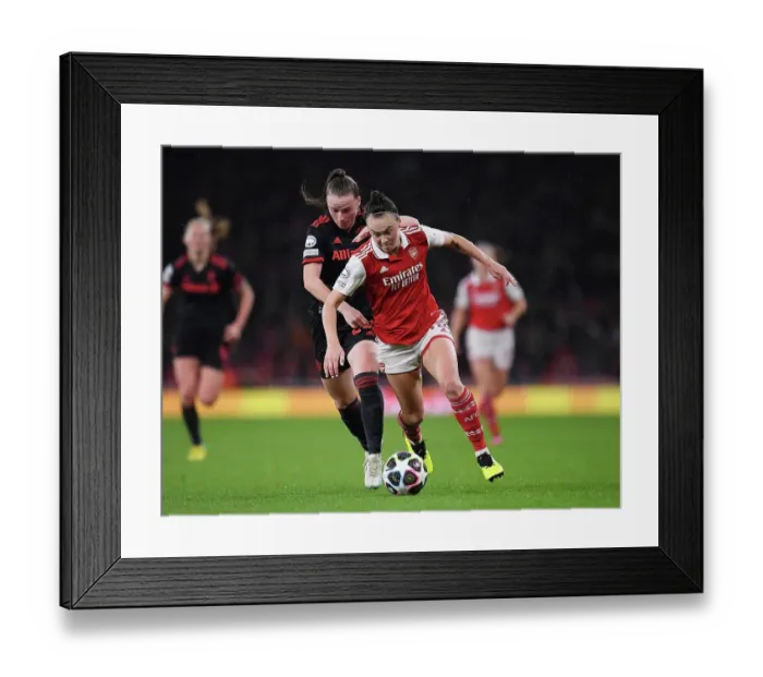 Framed Print : Arsenal vs. Bayern Munich: Women's Champions League Quarterfinal Showdown