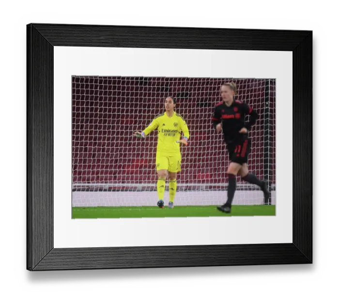 Framed Print : Manuela Zinsberger Leads Arsenal Women's Tactical Battle Against FC Bayern Munich in UEFA Champions League Quarter-Final Framed Print : Manuela Zinsberger Leads Arsenal Women's Tactical Battle Against FC Bayern Munich in UEFA Champions League Quarter-Final