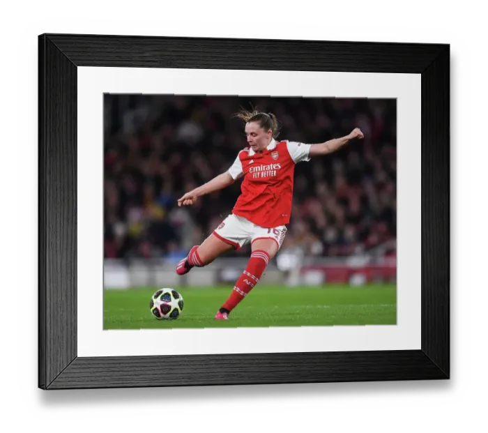 Framed Print : Arsenal Women vs. Bayern Munich: UEFA Women's Champions League Quarter-Final Showdown at Emirates Stadium Framed Print : Arsenal Women vs. Bayern Munich: UEFA Women's Champions League Quarter-Final Showdown at Emirates Stadium
