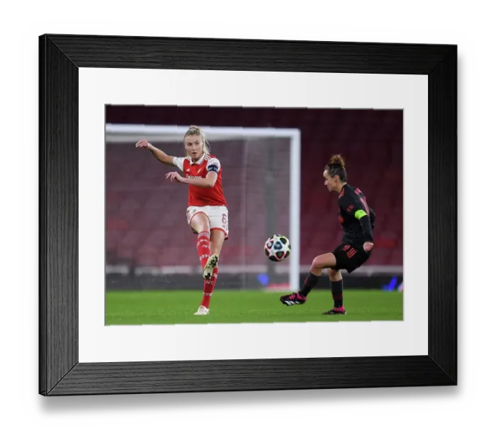 Framed Print : Arsenal vs. Bayern Munich: Women's Champions League Showdown at Emirates Stadium