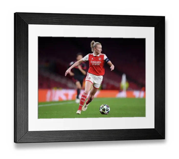 Framed Print : Arsenal Women vs. Bayern Munich: Battle in the UEFA Women's Champions League Quarter-Finals at Emirates Stadium