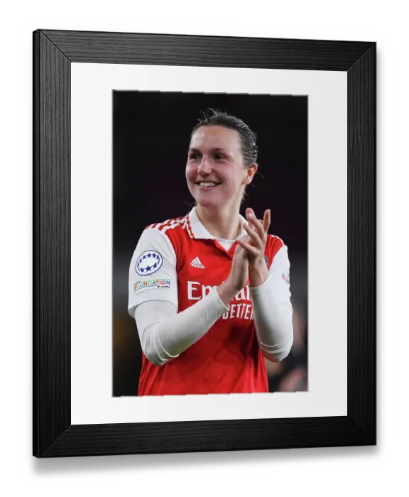 Framed Print : Arsenal Women vs. Bayern Munich: Quarter-Final Battle in UEFA Champions League