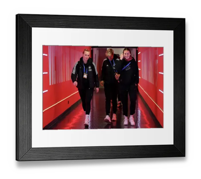 Framed Print : Arsenal Women vs. FC Bayern Munich: UEFA Champions League Quarter-Final Battle