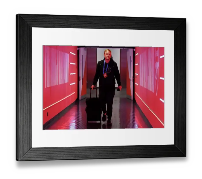 Framed Print : Jonas Eidevall's Arrival: Arsenal FC vs. FC Bayern Munchen in UEFA Women's Champions League Quarter-Final at Emirates Stadium Framed Print : Jonas Eidevall's Arrival: Arsenal FC vs. FC Bayern Munchen in UEFA Women's Champions League Quarter-Final at Emirates Stadium