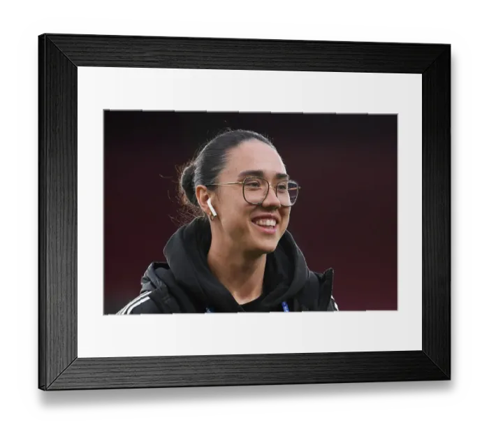 Framed Print : Quarter-Final Showdown: Arsenal Women vs Bayern Munich in UEFA Champions League at Emirates Stadium