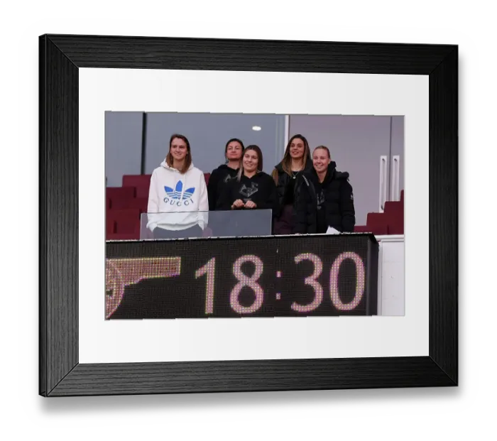 Framed Print : Arsenal Women vs. Bayern Munich: Quarter-Final Showdown at Emirates Stadium
