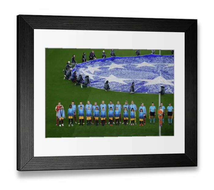 Framed Print : Arsenal vs. FC Bayern Munchen: A Battle in the UEFA Women's Champions League Quarter-Finals at Emirates Stadium Framed Print : Arsenal vs. FC Bayern Munchen: A Battle in the UEFA Women's Champions League Quarter-Finals at Emirates Stadium