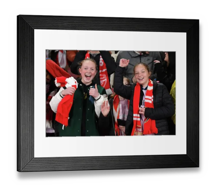 Framed Print : Triumphant Arsenal Women's UEFA Champions League Victory over Bayern Munich: A Night to Remember at Emirates Stadium