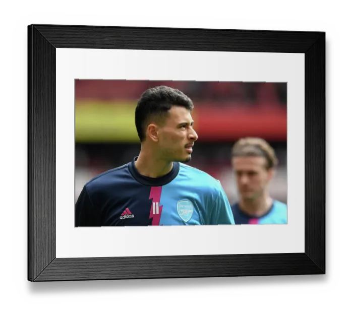 Framed Print : Arsenal's Gabriel Martinelli Gears Up for Leeds United Clash in Premier League (April 2023)