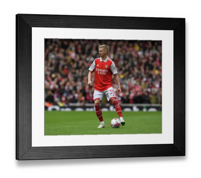 Framed Print : Zinchenko's Standout Display: Arsenal's Victory Against Leeds United (2022-23)