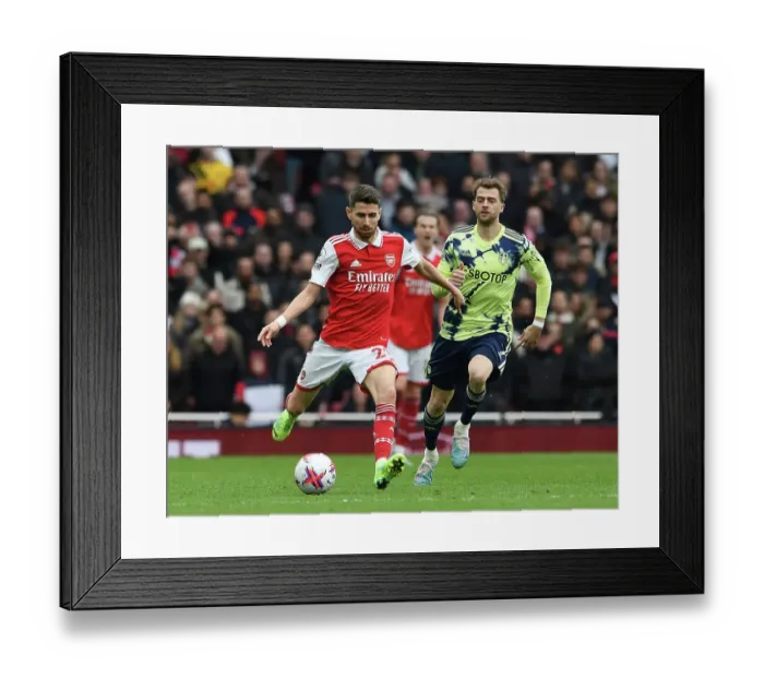 Framed Print : Arsenal vs Leeds United: Jorginho vs Bamford - Intense Battle in the Premier League