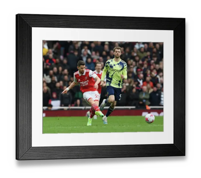 Framed Print : Jorginho vs Bamford: A Premier League Battle at Emirates Stadium