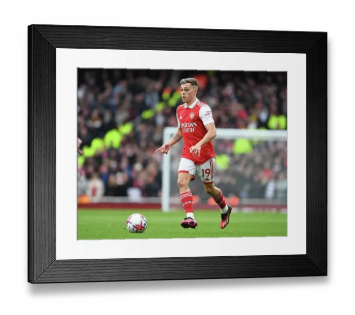 Framed Print : Arsenal's Trossard Shines: Gunners Secure Victory Over Leeds United in the Premier League