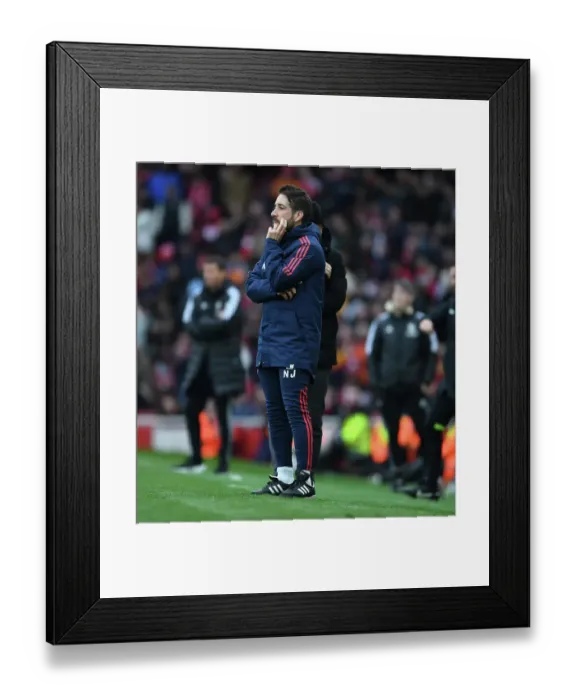Framed Print : Arsenal FC: Nico Jover Coaches at Emirates Stadium during Arsenal vs Leeds United, Premier League 2022-23 Framed Print : Arsenal FC: Nico Jover Coaches at Emirates Stadium during Arsenal vs Leeds United, Premier League 2022-23