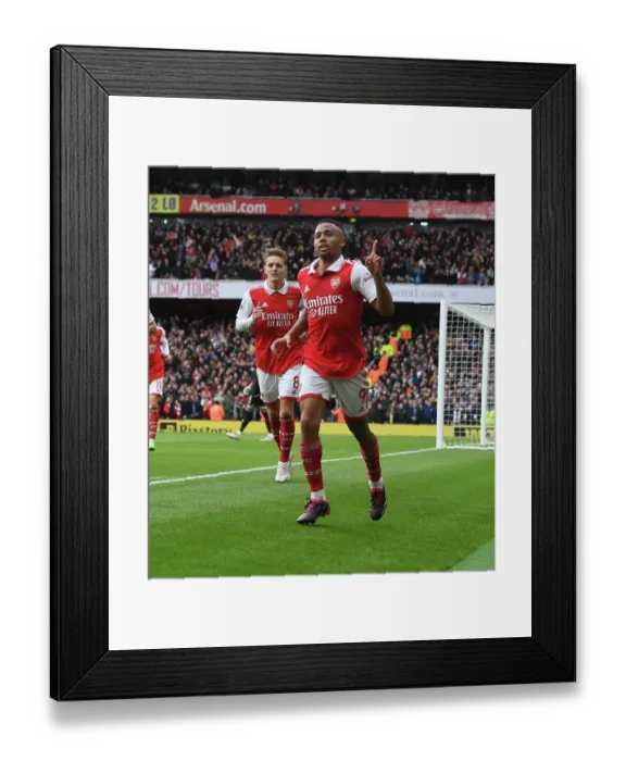 Framed Print : Gabriel Jesus's Thriller: Arsenal's Victory Over Leeds United in the Premier League (April 2023)